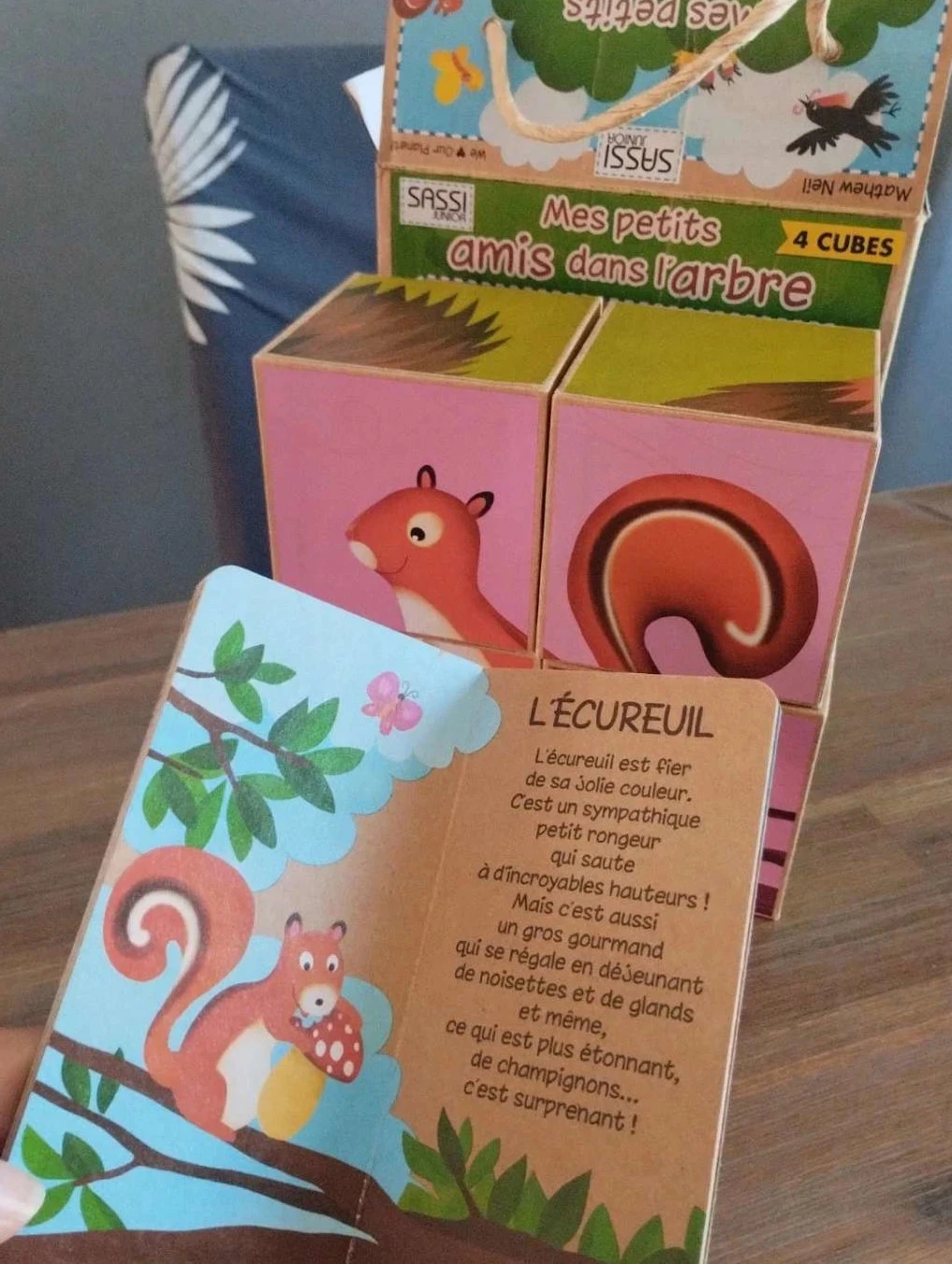 Set van 4 grote blokken met klein dierenboekje – photo 3